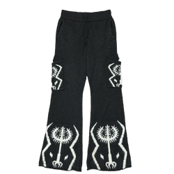 The Sacred Tree Mohair Flared Cargos (BLK)