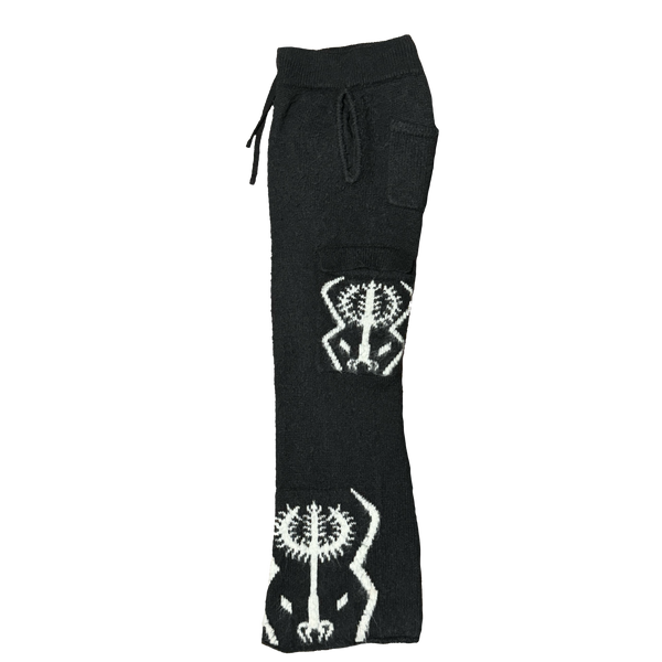 The Sacred Tree Mohair Flared Cargos (BLK)