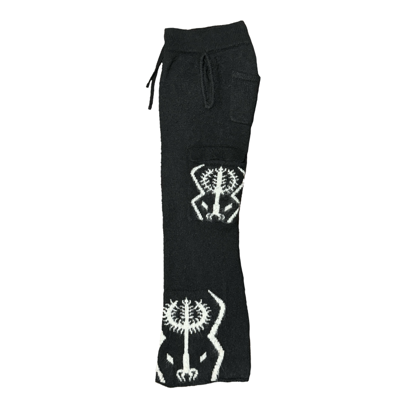 The Sacred Tree Mohair Flared Cargos (BLK)